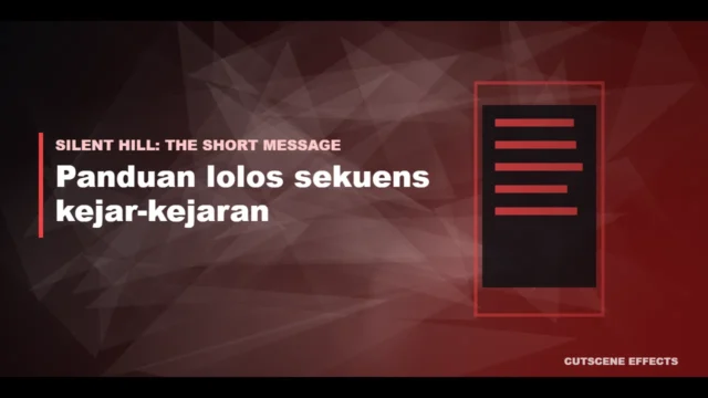 Ilustrasi panduan Silent Hill: The Short Message dengan lorong gelap dan cahaya merah